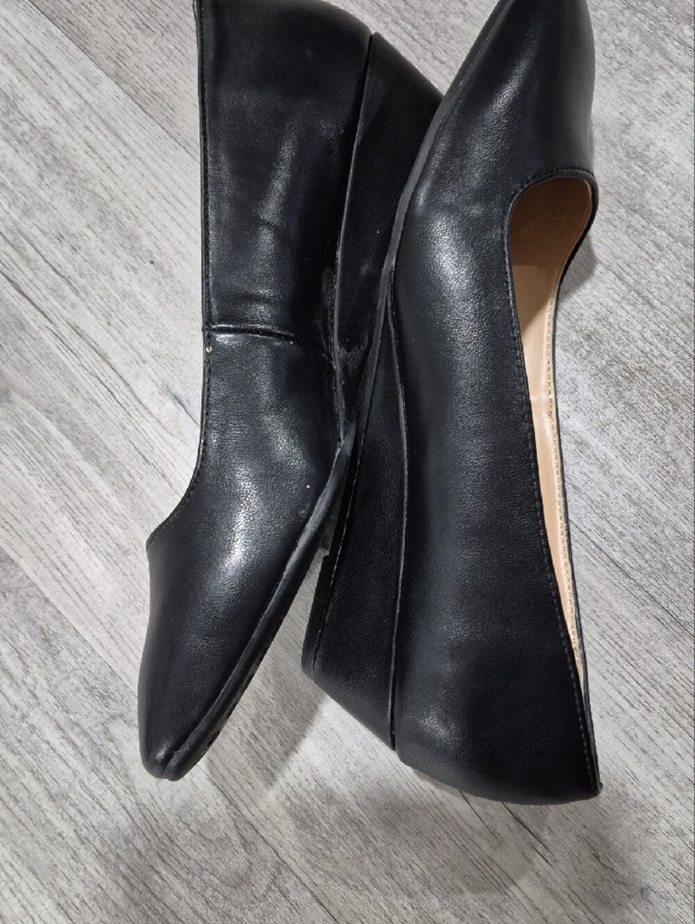 Adrienne Vittadini Black Women's Square-Toe Ballet Flats - Picture 6 of 7